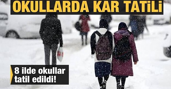 Kar Türkiye genelinde etkisini artırdı, 15 ilimizde okullar tatil edildi