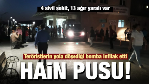 PKK'lı Teröristlerin Yola döşediği bomba infilak etti.