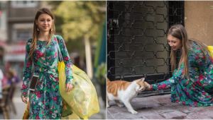 Beyoğlu Sokaklarını Dolaşıp Hayvanlara İyilik Dağıtan Sarı Poşetli Kız