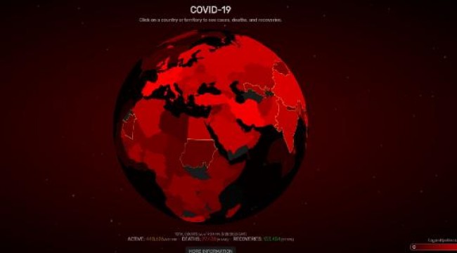 ABD'de üniversite öğrencileri 3D koronavirüs haritası geliştirdi