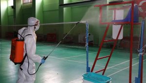 Badminton Olimpiyat Hazırlık Merkezi dezenfekte edildi 