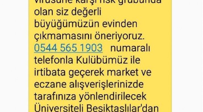 Beşiktaş Kulübü ve UNİBJK'den koronavirüse karşı önlem