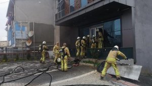 Sancaktepe'de iş yerindeki yangında 3 kişi dumandan etkilendi