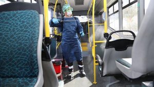Sivas'ta halk otobüslerinde 'koronavirüs' ilaçlaması