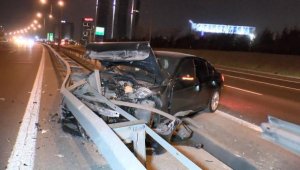 TEM'de sabah trafiğini kilitleyen kaza: 1 yaralı 
