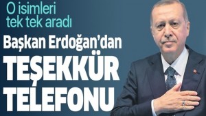 Başkan Erdoğan'dan "Milli Dayanışma Kampanyası"na destek veren din temsilcilerine teşekkür