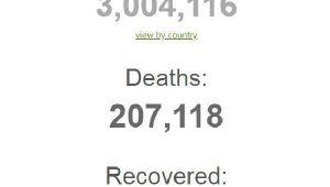 Dünya genelinde koronavirüs tespit edilen kişilerin sayısı 3 milyonu geçti