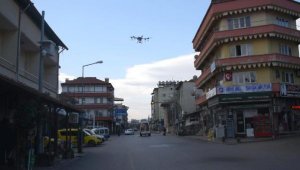 Karacasu drone ile dezenfekte ediliyor