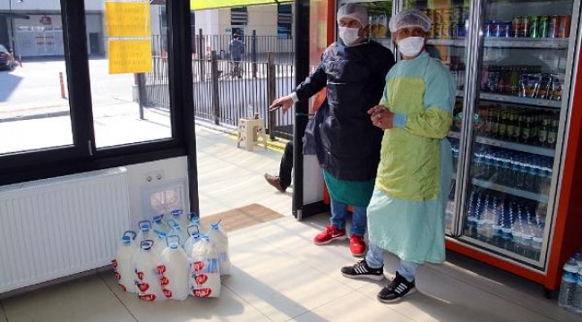 Köylülerden sağlık çalışanlarına her hafta 50 litre süt
