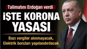 Talimatını Erdoğan verdi! İşte korona yasası...