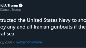 Trump'dan İran'a gözdağı: İran gemilerimizi taciz ederse vurulması emrini verdim