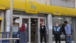 Karantinaya alınan PTT şubesi hizmete açıldı