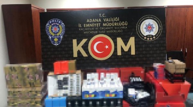Adana'da 100 bin lira değerinde kaçak ürün ele geçirildi