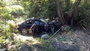 Yozgat'ta otomobil şarampole yuvarlandı: 5 yaralı