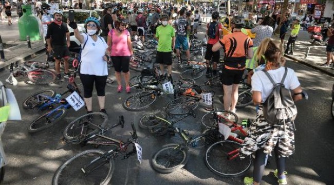 Bisikletlilere karşı şiddete 'dur' demek için bir araya geldiler