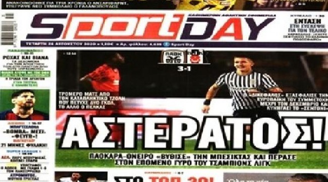 Yunan basınında PAOK - Beşiktaş maçının yankıları
