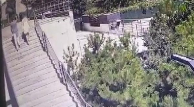 Bahçelievler'de lüks rezidanstan düşen camla ölüm... Olay anı kamerada   