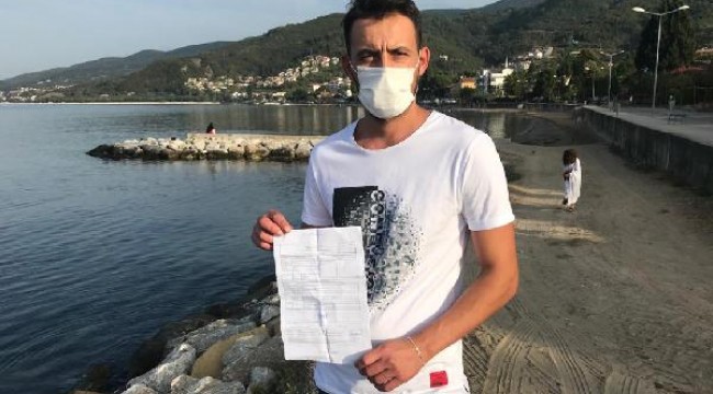 'Denizde yüzerken maske takmama cezası kesildi' iddiası