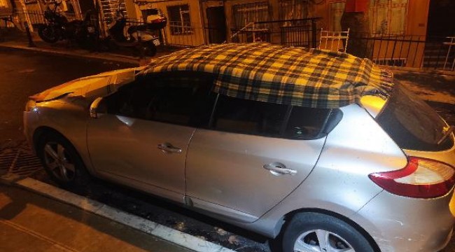 Beşiktaş'ta araç sahiplerinin dolu önlemi