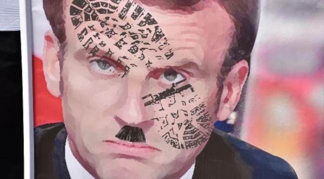 Sivas'ta, Fransa Cumhurbaşkanı Macron protestosu