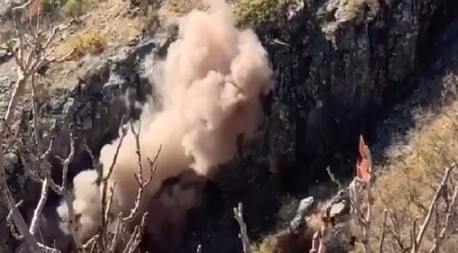 Bitlis'te, teröristlere ait tek odalı 3 mağara tespit edildi