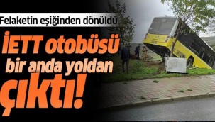 Son dakika... İstanbul'da İETT otobüsü şarampole uçtu