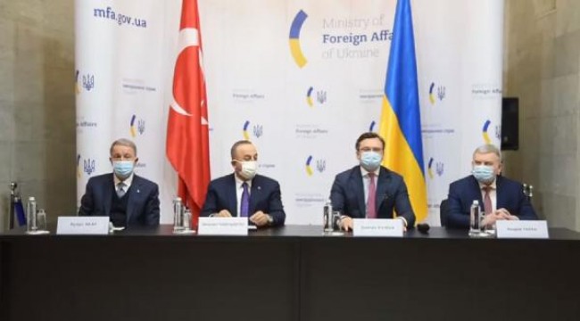 Bakan Akar ve Bakan Çavuşoğlu'nun Kiev'de katıldığı 4'lü toplantı sona erdi