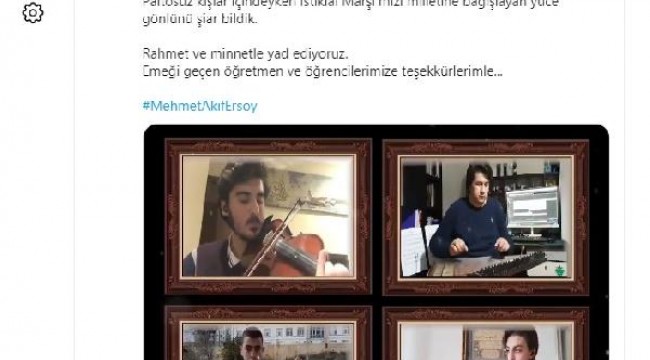 Bakan Selçuk, Mehmet Akif'i öğrencilerin hazırladığı kliple andı