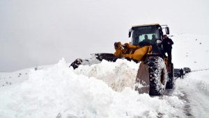Muş'ta 19 köy yolu kardan kapandı
