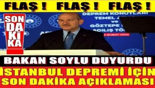 Süleyman Soylu: "İstanbul depremi çok uzak değil!" 