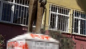 Tekirdağ'da Atatürk heykeline çirkin saldırı
