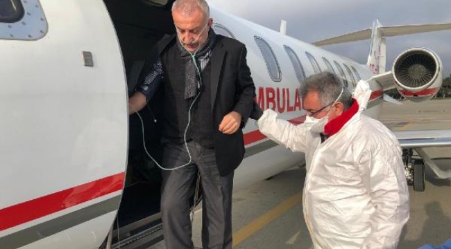 Azerbaycan'da koronavirüse yakalanan iş insanı, ambulans uçakla Türkiye'ye getirildi