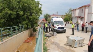 Kanala düşen motosikletin sürücüsü öldü; kaza öncesi son görüntüleri ortaya çıktı