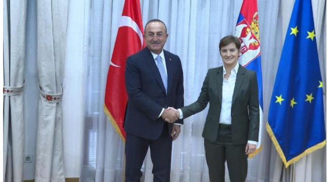 Bakan Çavuşoğlu, Sırbistan Başbakanı Brnabiç ile görüştü