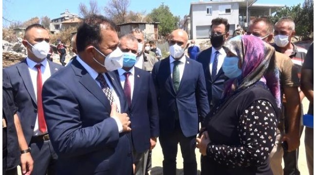 KKTC Başbakanı Saner: Yangın söndürülmesinde bir su damlası bile katkımız olduysa ne mutlu