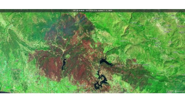 Manavgat, Marmaris ve Milas yangınlarının uydu görüntüsü