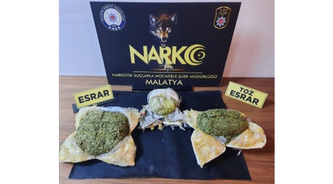 Malatya'da 3,5 kilo esrara 1 gözaltı