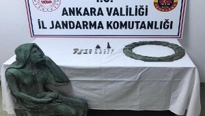 Ankara'da 31 adet tarihi eser ele geçirildi; 2 gözaltı