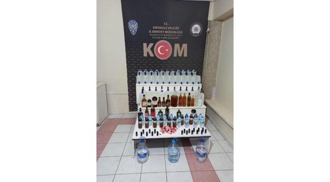 Kırıkkale'de 170 litre etil alkol ve 30 litre sahte içki ele geçirildi
