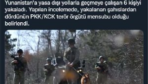 MSB: Yunanistan'a geçmeye çalışan 4'ü PKKKCK mensubu 6 kişi yakalandı